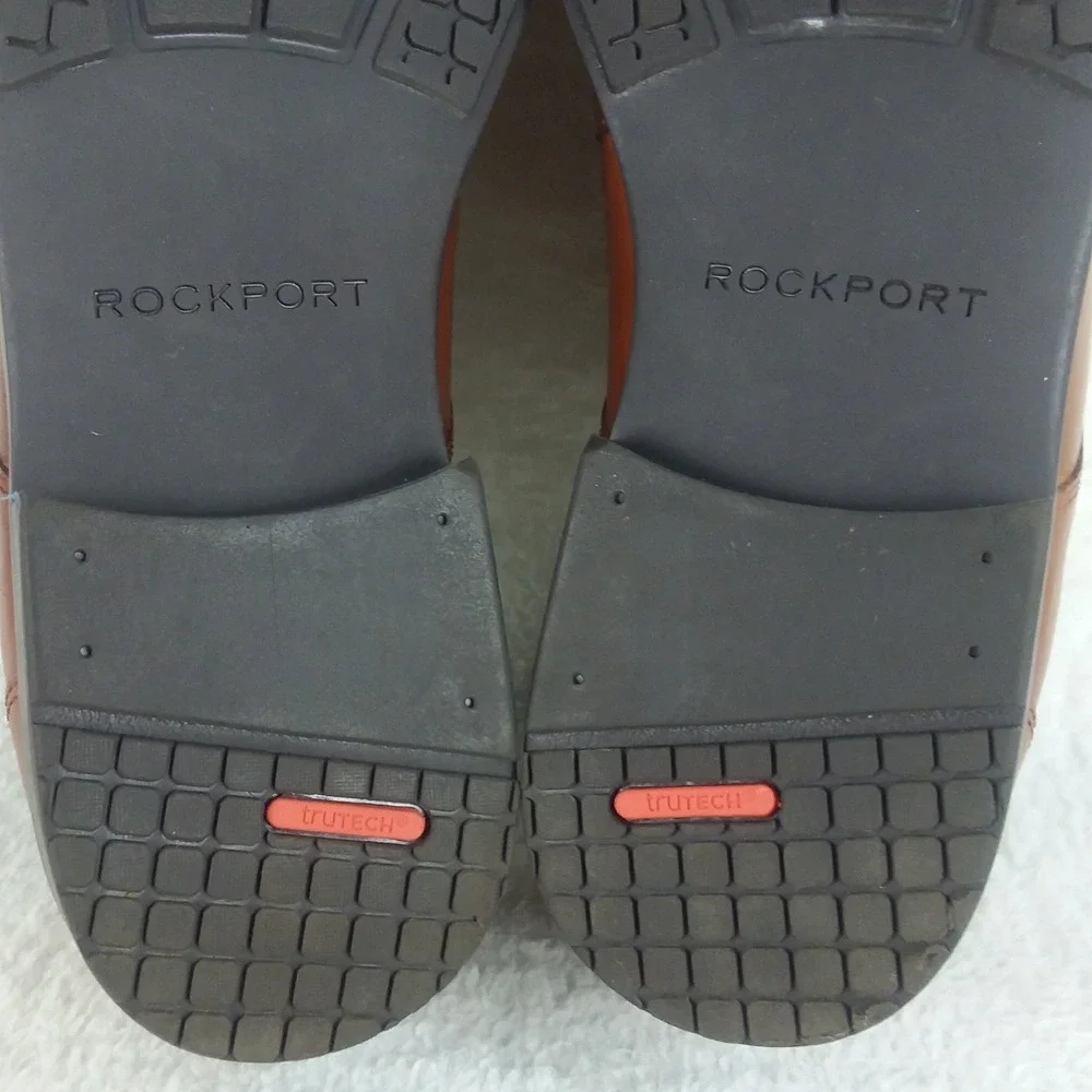 Rockport TruTech Mens Brown Leather Lace Up Oxford Dress Shoes Size‎ 11.5